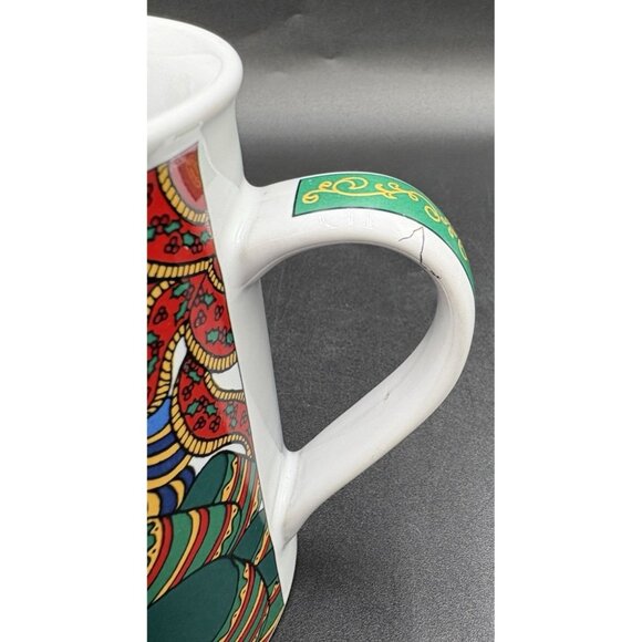 Christmas Coffee Tea Cup Holiday Mug 1995 Limited Edition Elegance Fire Works - Picture 13 of 16